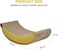 Cat scratcher with Banana design and Catnip, Durable corrugated cardboard cat scratching pad for Indoor Kittens &amp; Adult cats, Reversible Cat paw grinding toy for Scratching, 45 cm (Yellow)