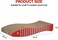Cat scratcher for Indoor cats, Reversible corrugated cardboard cat scratching board with Fish-shaped design, Catnip, and Curved design, Promotes claw health, 45 cm (Red)