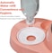 Pet feeder bowl for Cats &amp; Small dogs, 2-in-1 Automatic food and water dispenser with Detachable design, Stainless steel bowl and Durable plastic, Easy to clean, 32.3 cm (PINK)