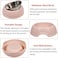 Stainless steel cat bowl with Durable PP Material, Portable design, and Non-slip base, Spill-proof pet feeding &amp; watering station for Cats &amp; Small dogs, Promotes healthy Eating, 19 cm (PINK)