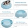 Stainless steel cat bowl with Durable PP Material, Portable design, and Non-slip base, Spill-proof pet feeding &amp; watering station for Cats &amp; Small dogs, Promotes healthy Eating, 19 cm (BLUE)