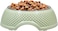 Stainless steel cat bowl with Durable PP Material, Portable design, and Non-slip base, Spill-proof pet feeding &amp; watering station for Cats &amp; Small dogs, Promotes healthy Eating, 19 cm (GREEN)