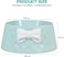 Cat bowl with Durable plastic material, Bowknot decoration, and Non-slip rubber base, Spill-proof pet feeding bowl for Cats &amp; Small dogs, Ideal for Indoor/Outdoor use, 18.5 cm (GREEN)