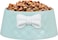 Cat bowl with Durable plastic material, Bowknot decoration, and Non-slip rubber base, Spill-proof pet feeding bowl for Cats &amp; Small dogs, Ideal for Indoor/Outdoor use, 18.5 cm (GREEN)