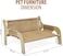 52 cm Cat lounge chair, Handmade wooden frame with Woven rattan, Modern elevated bed for Cats &amp; Small puppies, Durable scratch-proof, Pet furniture for Indoor use, Easy to Maintain &amp; Portable (Brown)