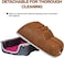 Felt cat house with Durable zipper, Ventilation hole, and Removable mat, Detachable cat bed for Small to medium cats, All-season hideout for Indoor/Outdoor use, Easy to clean, 40 cm (CHOCOLATE)