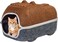 Felt cat house with Durable zipper, Ventilation hole, and Removable mat, Detachable cat bed for Small to medium cats, All-season hideout for Indoor/Outdoor use, Easy to clean, 40 cm (CHOCOLATE)