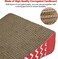 Fish-shaped cat scratcher for Indoor cats, Durable corrugated cardboard scratching pad with Catnip and Curved design, Reversible cat scratching board for Claw grinding, 45 cm (Red)