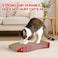 Fish-shaped cat scratcher for Indoor cats, Durable corrugated cardboard scratching pad with Catnip and Curved design, Reversible cat scratching board for Claw grinding, 45 cm (Red)