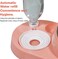Cat double bowl with Automatic water dispenser and Stainless steel bowl, Heavy-duty plastic food &amp; water feeder for Cats &amp; Small dogs, Detachable &amp; Easy to clean, 32.3 cm (PINK)