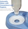 Cat double bowl with Automatic water dispenser and Stainless steel bowl, Heavy-duty plastic food &amp; water feeder for Cats &amp; Small dogs, Detachable &amp; Easy to clean, 32.3 cm (BLUE)