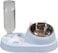 Cat double bowl with Automatic water dispenser and Stainless steel bowl, Heavy-duty plastic food &amp; water feeder for Cats &amp; Small dogs, Detachable &amp; Easy to clean, 32.3 cm (LIGHT-BLUE)