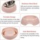 Stainless steel cat bowl with Durable PP Material, Portable design, and Non-slip base, Detachable pet feeding dish for Cats &amp; Small Dogs, Suitable for Wet/Dry food &amp; water, 19 cm (PINK)