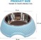 Stainless steel cat bowl with Durable PP Material, Portable design, and Non-slip base, Detachable pet feeding dish for Cats &amp; Small Dogs, Suitable for Wet/Dry food &amp; water, 19 cm (BLUE)
