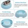 Stainless steel cat bowl with Durable PP Material, Portable design, and Non-slip base, Detachable pet feeding dish for Cats &amp; Small Dogs, Suitable for Wet/Dry food &amp; water, 19 cm (BLUE)