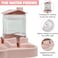 2-in-1 Automatic pet feeder and water dispenser set, Drinking water station for Indoor Cats, Durable plastic pet feeder with Food &amp; Water tanks, Easy to clean, 34 cm (Pink)