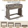 Adjustable height elevated dog feeder with 2 heavy-duty stainless steel bowls, Durable plastic, and Non-slip base, Heavy-duty dog food bowl for Indoor pets, Easy to clean, 43 cm (Khaki)