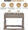 Adjustable height elevated dog feeder with 2 heavy-duty stainless steel bowls, Durable plastic, and Non-slip base, Heavy-duty dog food bowl for Indoor pets, Easy to clean, 43 cm (Khaki)