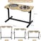 Wooden raised dog bowl stand with 2-Stainless steel dishes, Adjustable height, Sturdy metal frame, and Non-slip bottom, Heavy-duty dog food &amp; water bowl for Indoor dogs, Easy assembly, 44 cm (Khaki)
