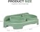 Pet double bowl feeder for Cats &amp; Small dogs, Durable PP material dog bowl with Portable design, Detachable design, and Anti-Tip design, Suitable for Indoor/Outdoor use, 30 cm (Dark Green)