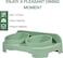 Pet double bowl feeder for Cats &amp; Small dogs, Durable PP material dog bowl with Portable design, Detachable design, and Anti-Tip design, Suitable for Indoor/Outdoor use, 30 cm (Dark Green)