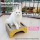 Corrugated claw board for Indoor Kittens and Adult, Reversible, Durable and Safe material, 34 cm Cat scratcher pad with Play balls, Catnip, and Fun &amp; Functional design for Rest and Play, (Yellow-Pink)