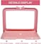 Dog toilet for Puppies and Small dogs, Durable plastic dog potty tray with Leak-proof design, Grid design, and Anti-slip bottom, Lightweight pet training tray for Indoor/Outdoor use 49 cm (Pink)