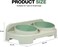 Cat bowl for Cats &amp; Small dogs, Heavy-duty plastic pet feeding bowl with Portable design, Detachable design, and Anti-Tip design, Suitable for Indoor/Outdoor use, Easy to clean, 30 cm (Green)