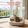 Open cat litter tray with Scoop, Spill reduce and High fence, 50 cm Pet safe material for small to medium cats, Durable plastic, Stable base, Odor free &amp; Easy to clean, Pet tray with Detachable (Grey)