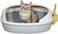 Open cat litter tray with Scoop, Spill reduce and High fence, 50 cm Pet safe material for small to medium cats, Durable plastic, Stable base, Odor free &amp; Easy to clean, Pet tray with Detachable (Grey)