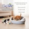 Open cat litter tray with Scoop, Spill reduce and High fence, 42 cm Pet safe material with Durable plastic, Stable base, Odor free &amp; Easy to clean, Pet tray with Detachable &amp; Indoor-Outdoor use (Grey)