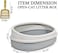 plastic cat toilet with high wall design, quick-clean surface for home use, 50 cm Mess-free tray with stable base, Oval shape and Included scoop, Pet waste tray with Detachable and Wipe-easy, (Grey)