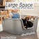 Deep cat litter box with High splash guard sides, 78 cm large plastic tray, Non-stick interior and Easy to clean, Open design for Kittens, Adult &amp; Multi-cats, Odor control and easy wipe, (Grey)