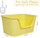 Deep cat litter box with High splash guard sides, 64 cm large plastic tray, Non-stick interior and Easy to clean, Open design for Kittens, Adult &amp; Multi-cats, Odor control and easy wipe (Yellow)