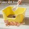 Deep cat litter box with High splash guard sides, 64 cm large plastic tray, Non-stick interior and Easy to clean, Open design for Kittens, Adult &amp; Multi-cats, Odor control and easy wipe (Yellow)