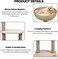 Cat tree tower with Handwoven Seagrass Basket perch and Sturdy base, 2-Tier Modern cat activity center, Natural sisal scratching post for Indoor cats &amp; Kittens, 85 cm (Beige)
