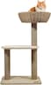 Cat tree tower with Handwoven Seagrass Basket lounge, Durable sisal scratching posts, and Stable base, Modern cat furniture for Indoor Cats &amp; Kittens, 85 cm (Beige)