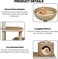 Cat tree tower with Handwoven seagrass basket perch, Sisal scratching post, and Enclosed cat condo, Multi-level activity center for Indoor Cats and Kittens, Easy assembly, 95 cm (Beige)