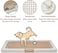 Puppy potty training toilet tray for Indoor/Outdoor use, Mess-free leak-proof pad holder with Removable plastic grid and Anti-slip base, Ideal for Puppies &amp; Small dogs, Easy to clean, 55 cm (BEIGE)