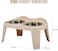Elevated Dog &amp; Cat Food Bowl Stand with 2 Stainless Steel Bowls and Non-slip base, Raised Pet Feeder for Small to Medium Pets, Ergonomic design for healthy digestion, Easy to clean, 46 cm (Beige)