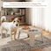 Raised dog and cat feeder stand with double stainless steel bowl and Non-slip base, Elevated food &amp; water station for Small to Medium pets, Ideal for Healthy digestion, Easy to clean, 46 cm (Beige)