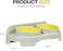 Pet double bowl feeder for Cats &amp; Small dogs, Durable PP material dog bowl with Portable design, Detachable design, and Anti-Tip design, Suitable for Indoor/Outdoor use, 30 cm (Yellow)