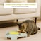 Pet double bowl feeder for Cats &amp; Small dogs, Durable PP material dog bowl with Portable design, Detachable design, and Anti-Tip design, Suitable for Indoor/Outdoor use, 30 cm (Yellow)