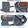 Elevated dog bowls, 4 Adjustable height dog raised bowls with 2 Stainless steel bowls, Durable PP material, and Non-slip base, Suitable for Indoor dogs, Detachable &amp; Easy to clean, 43 cm (Navy Blue)