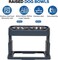 Elevated dog bowls, 4 Adjustable height dog raised bowls with 2 Stainless steel bowls, Durable PP material, and Non-slip base, Suitable for Indoor dogs, Detachable &amp; Easy to clean, 43 cm (Navy Blue)