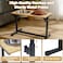 Elevated pet feeding station with 2-Stainless steel dishes, Adjustable height, Sturdy metal frame, and Non-slip bottom, Heavy-duty raised dog feeder for Indoor pets, Easy assembly, 44 cm (Khaki)