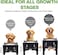 Elevated dog bowl stand for All-sized breeds, Adjustable height dog water bowl stand with a Floating disc, Stainless steel bowl, and Anti-slip base, Suitable for Indoor/Outdoor use, 24 cm (Black)