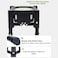 Elevated dog bowl stand for All-sized breeds, Adjustable height dog water bowl stand with a Floating disc, Stainless steel bowl, and Anti-slip base, Suitable for Indoor/Outdoor use, 24 cm (Black)