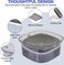 2L Dog water bowl with Water level indicator, Floating disc, Durable Plastic material, and Non-spill design, Pet water dispenser for Indoor/Outdoor use, Easy to clean, 22 cm (Grey)
