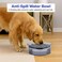 2L Dog water bowl with Water level indicator, Floating disc, Durable Plastic material, and Non-spill design, Pet water dispenser for Indoor/Outdoor use, Easy to clean, 22 cm (Grey)